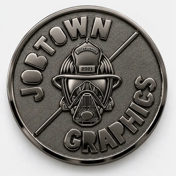 Challenge coin in black nickel finish