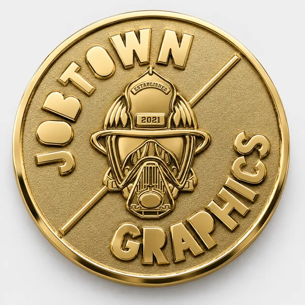 Challenge coin in polished gold finish