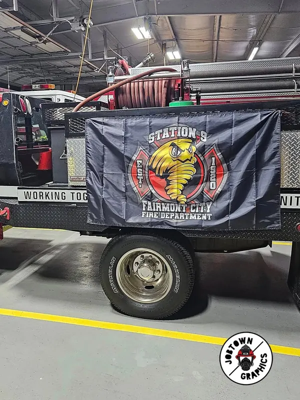 Fairmont City Fire Department Station 9 custom flag