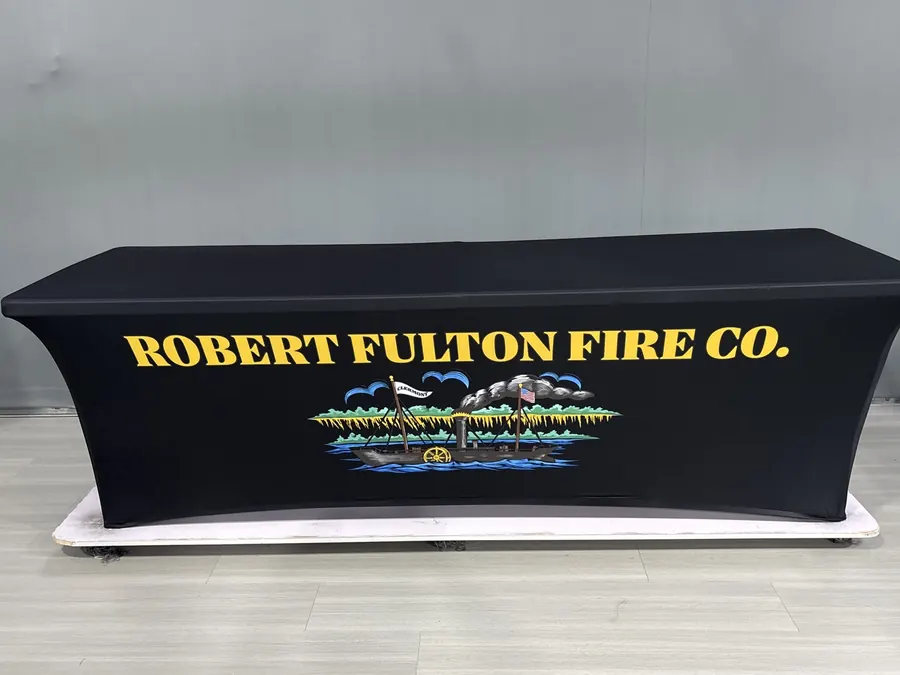 Robert Fulton Fire Co. stretch table cover