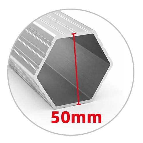 50mm heavy duty aluminum hex tent frame leg